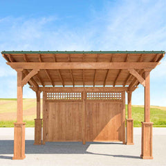 Cedar Wood Holiday Shadow Series Pavilion Kit By Atlantic Outdoors Pavilion Atlantic Outdoors