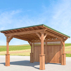 Cedar Wood Holiday Shadow Series Pavilion Kit By Atlantic Outdoors Pavilion Atlantic Outdoors