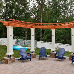 Cedar Wood Inline Pergola Kit By Atlantic Outdoors Wood Pergolas Atlantic Outdoors