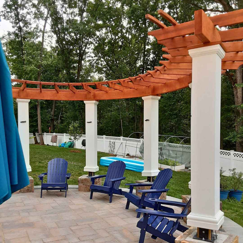 Cedar Wood Inline Pergola Kit By Atlantic Outdoors Wood Pergolas Atlantic Outdoors