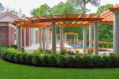 Cedar Wood Inline Pergola Kit By Atlantic Outdoors Wood Pergolas Atlantic Outdoors