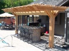 Cedar Wood Inline Pergola Kit By Atlantic Outdoors Wood Pergolas Atlantic Outdoors