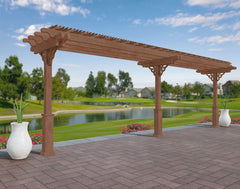 Cedar Wood Inline Pergola Kit By Atlantic Outdoors Wood Pergolas Atlantic Outdoors