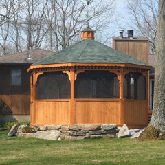 Cedar Wood Octagon Gazebo Kit By Atlantic Outdoors Wood Gazebos Atlantic Outdoors