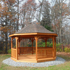 Cedar Wood Octagon Gazebo Kit By Atlantic Outdoors Wood Gazebos Atlantic Outdoors