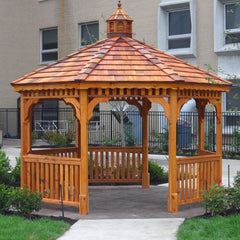 Cedar Wood Octagon Gazebo Kit By Atlantic Outdoors Wood Gazebos Atlantic Outdoors