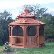 Cedar Wood Octagon Gazebo Kit By Atlantic Outdoors Wood Gazebos Atlantic Outdoors