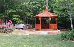 Cedar Wood Octagon Gazebo Kit By Atlantic Outdoors Wood Gazebos Atlantic Outdoors