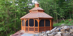 Cedar Wood Octagon Gazebo Kit By Atlantic Outdoors Wood Gazebos Atlantic Outdoors