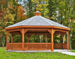 Cedar Wood Octagon Gazebo Kit By Atlantic Outdoors Wood Gazebos Atlantic Outdoors