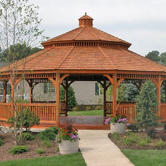 Cedar Wood Octagon Gazebo Kit By Atlantic Outdoors Wood Gazebos Atlantic Outdoors