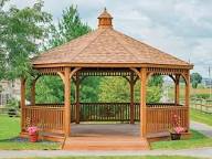 Cedar Wood Octagon Gazebo Kit By Atlantic Outdoors Wood Gazebos Atlantic Outdoors