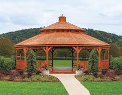 Cedar Wood Octagon Gazebo Kit By Atlantic Outdoors Wood Gazebos Atlantic Outdoors