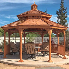 Cedar Wood Octagon Gazebo Kit By Atlantic Outdoors Wood Gazebos Atlantic Outdoors