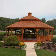 Cedar Wood Octagon Gazebo Kit By Atlantic Outdoors Wood Gazebos Atlantic Outdoors