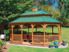 Cedar Wood Oval Gazebo Kit By Atlantic Outdoors Wood Gazebos Atlantic Outdoors