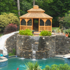 Cedar Wood Oval Gazebo Kit By Atlantic Outdoors Wood Gazebos Atlantic Outdoors