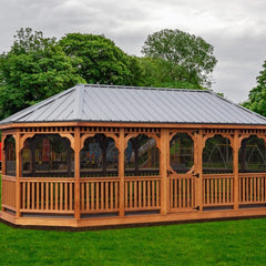 Cedar Wood Oval Gazebo Kit By Atlantic Outdoors Wood Gazebos Atlantic Outdoors