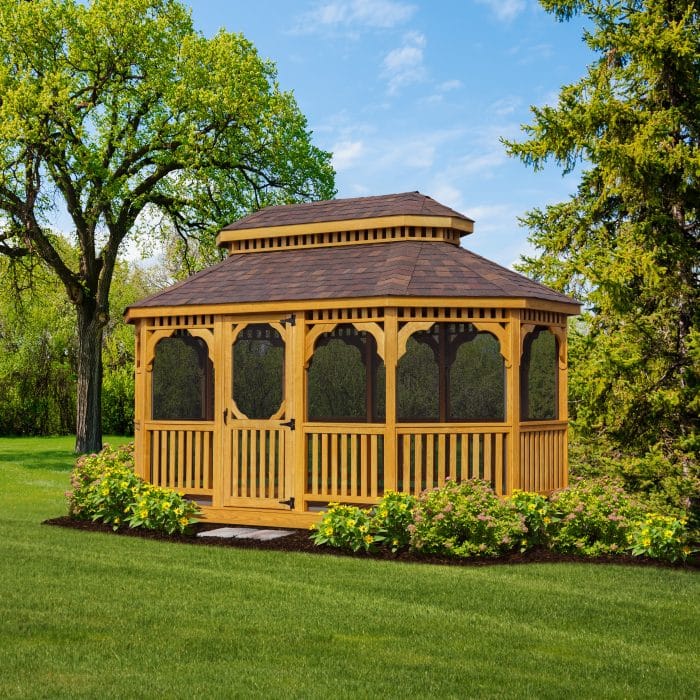Cedar Wood Oval Gazebo Kit By Atlantic Outdoors Wood Gazebos Atlantic Outdoors