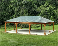 Cedar Wood Pavilion Kit By Atlantic Outdoors Pavilion Atlantic Outdoors