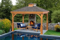 Cedar Wood Pavilion Kit By Atlantic Outdoors Pavilion Atlantic Outdoors