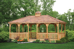 Cedar Wood Rectangle Gazebo Kit By Atlantic Outdoors Wood Gazebos Atlantic Outdoors