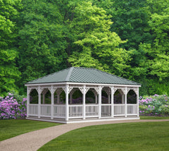 Cedar Wood Rectangle Gazebo Kit By Atlantic Outdoors Wood Gazebos Atlantic Outdoors