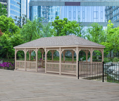 Cedar Wood Rectangle Gazebo Kit By Atlantic Outdoors Wood Gazebos Atlantic Outdoors
