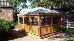 Cedar Wood Rectangle Gazebo Kit By Atlantic Outdoors Wood Gazebos Atlantic Outdoors