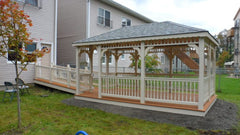 Cedar Wood Rectangle Gazebo Kit By Atlantic Outdoors Wood Gazebos Atlantic Outdoors