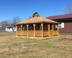 Cedar Wood Rectangle Gazebo Kit By Atlantic Outdoors Wood Gazebos Atlantic Outdoors