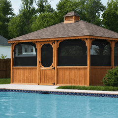 Cedar Wood Rectangle Gazebo Kit By Atlantic Outdoors Wood Gazebos Atlantic Outdoors