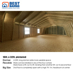 Crafted Colossal Barndominium Kit 16'x28'-16'x32' By Best Barns Shed Kit Best Barns