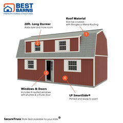 Crafted Colossal Barndominium Kit 16'x28'-16'x32' By Best Barns Shed Kit Best Barns