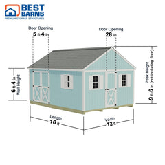 Crafter's Connection 12x16 Shed Kit Series By Best Barns Shed Kit Best Barns