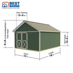 Crafter's Connection 12x16 Shed Kit Series By Best Barns Shed Kit Best Barns