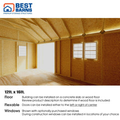 Crafter's Connection 12x16 Shed Kit Series By Best Barns Shed Kit Best Barns