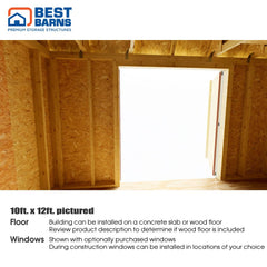 Craftman's Cove Barn Kit Series 10x12-10x16 By Best Barns Barn Kit Best Barns