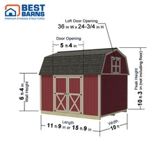 Craftman's Cove Barn Kit Series 10x12-10x16 By Best Barns Barn Kit Best Barns