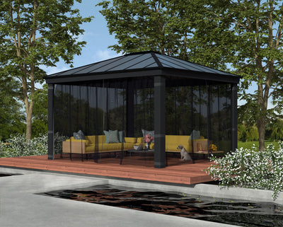 Dallas 12'x14' Gazebo Netting Set by Palram-Canopia Accessories Canopia by Palram