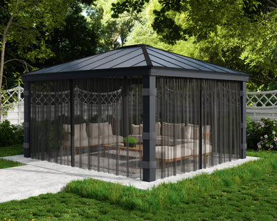 Dallas 14'x16' Gazebo Netting Set by Palram-Canopia Accessories Canopia by Palram