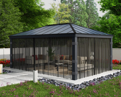 Dallas 14'x20' Gazebo Netting Set by Palram-Canopia Accessories Canopia by Palram