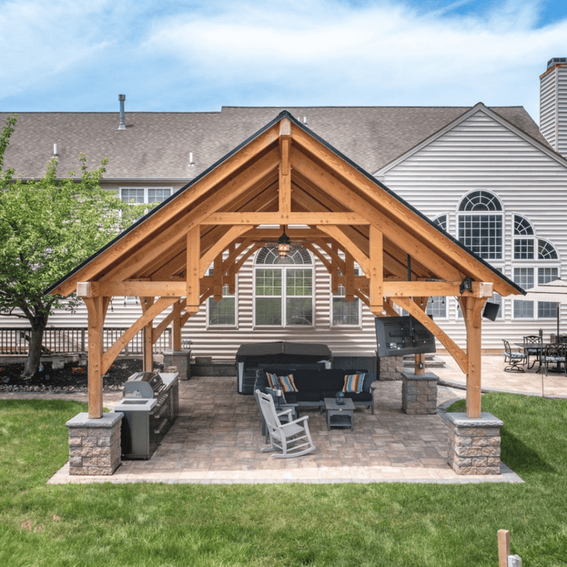 Denali Timber Frame Pavilion By Atlantic Outdoors Pavilion Atlantic Outdoors