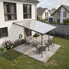 Feria 10'x14' Patio Cover White/Gray by Palram-Canopia Patio Cover Canopia by Palram