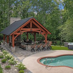 Grand Teton Timber Frame Pavilion Kit By Atlantic Outdoors Pavilion Atlantic Outdoors