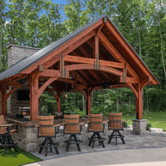Grand Teton Timber Frame Pavilion Kit By Atlantic Outdoors Pavilion Atlantic Outdoors