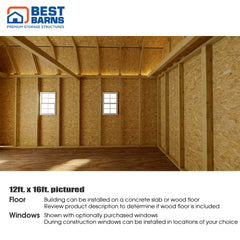 Handcrafted Homestead Barn Kit Series 12x16-20 By Best Barns Barn Kit Best Barns