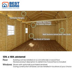 Handcrafted Homestead Barn Kit Series 12x16-20 By Best Barns Barn Kit Best Barns