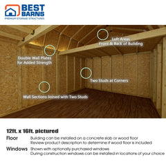 Handcrafted Homestead Barn Kit Series 12x16-20 By Best Barns Barn Kit Best Barns