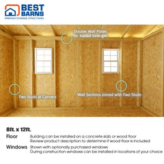 Handmade Haven Mini 8x12 Shed Kit Series By Best Barns Shed Kit Best Barns